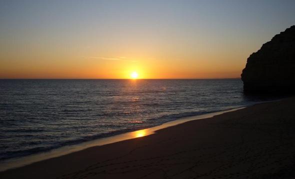 Carvoeiro - Praia Centianes  - (Portugal, Algarve, Sonnenuntergang)
