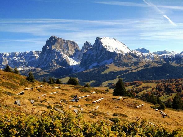 Auf der Seiser Alm - (Italien, Berge, Herbst)