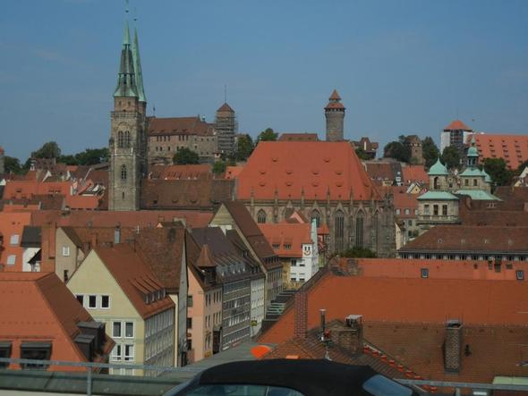 Blick über Nürnberg zur Kaiserburg - (Deutschland, Sehenswürdigkeiten, Bayern)