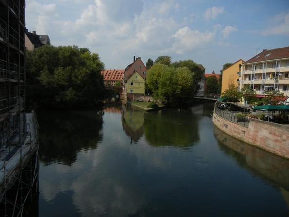 Blick auf die Pegnitz - (Deutschland, Sehenswürdigkeiten, Bayern)