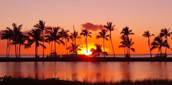Sunset on Hawaii - (USA, Essen, Hawaii)