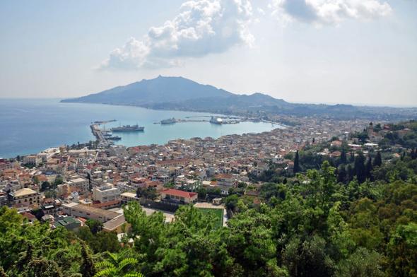 Blick auf Zante, Zakynthos - (Insel, Strand, Griechenland)