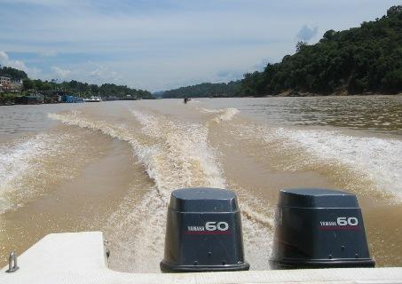 Unterwegs auf dem Rajang - (Asien, Indonesien, Südostasien)