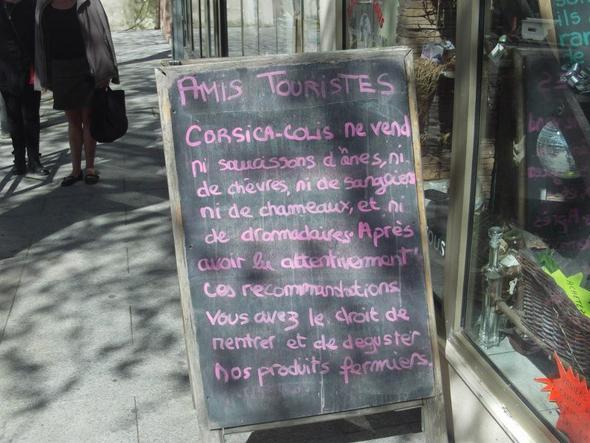 Kein Eselwurst... - (Frankreich, Insel, Restaurant)