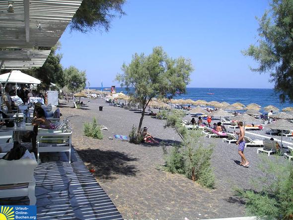 Strand - Kamari, Santorin - (Urlaub, Griechenland, Sommer)