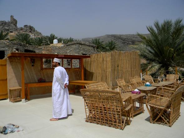 Terrasse des B&B in Misfah - (Hotel, Muscat)