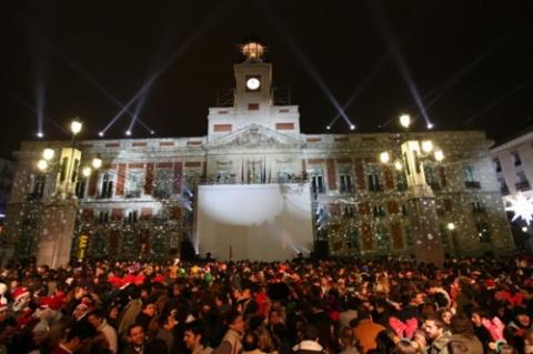 Silvester an der Puerta del Sol in Madrid - (Europa, Spanien, Silvester)